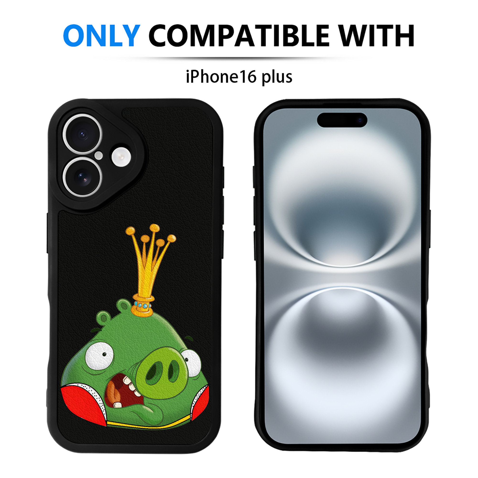 （画像用） Angry Birds アングリーバード 【iPhone 16シリーズ対応】シリコンスマホケース（レザー調） 材質：シリコン